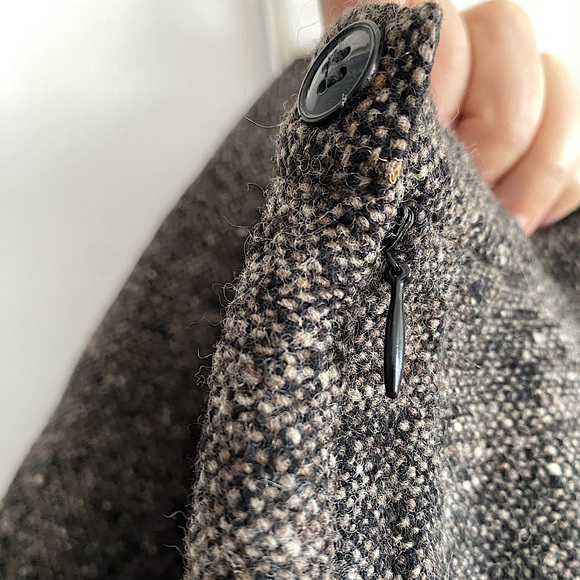 Vintage Agnes B 100% wool tweed lined mini mod 60s prep dark academia French - Picture 5 of 6